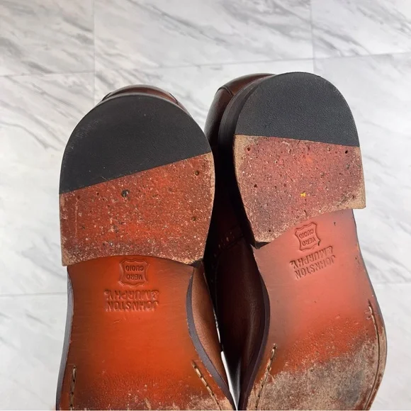 Johnston & Murphy Brown Leather Saddle Brogue Derby Mens Size 13 M - Picture 12 of 15